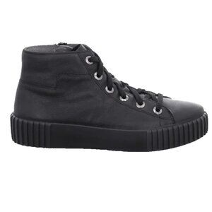 Josef Seibel Womens Size 37 Black Leather Montreal High-Top Sneakers NEW